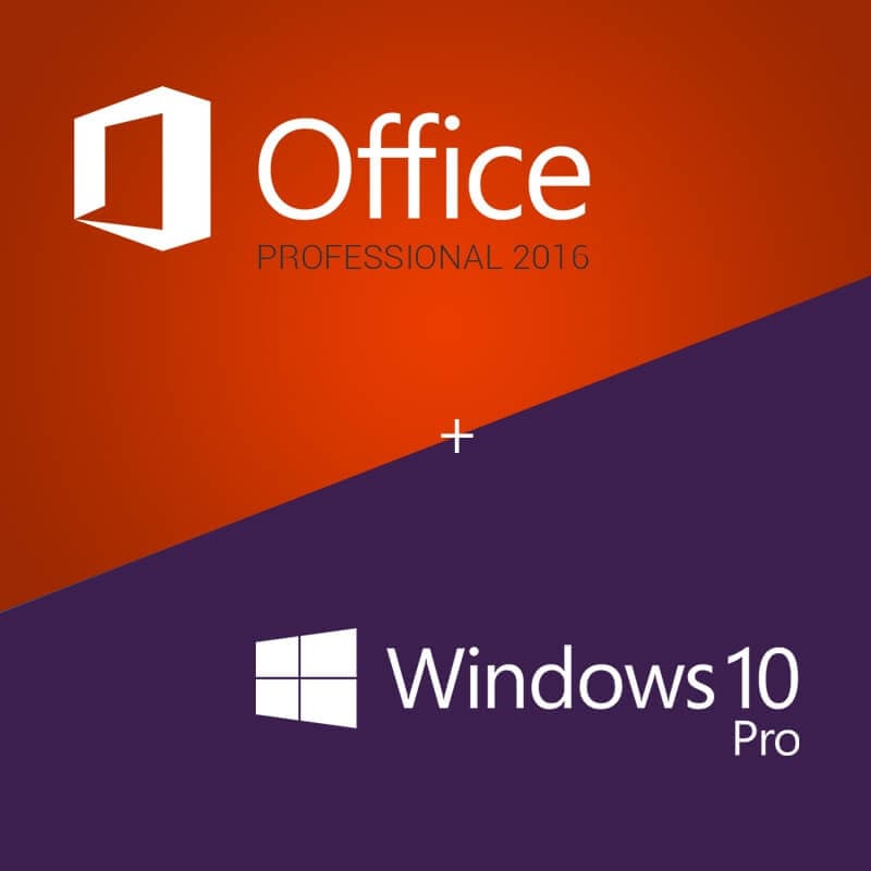 windows 10 pro + office 2016 professional key