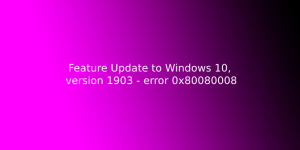 Feature update to windows 10, version 1903 - error 0x80080008